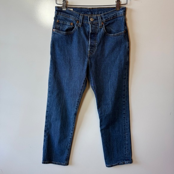 Levi‎ Strauss 501 Original Fit Button Fly Blue Denim Jeans W26 - Picture 3 of 12